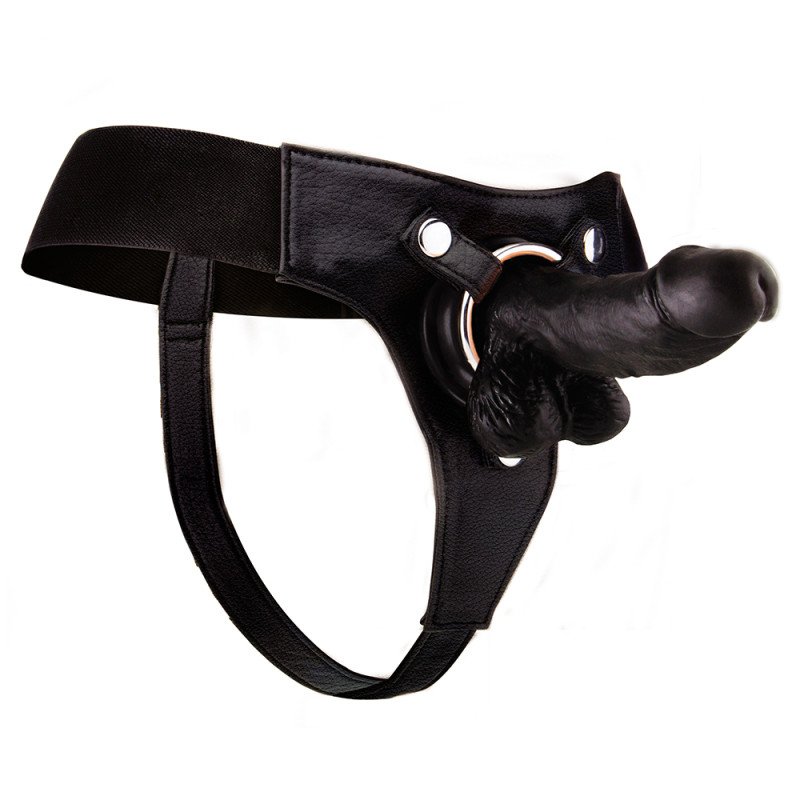 STRAP-ON REALISTA DE COURO...