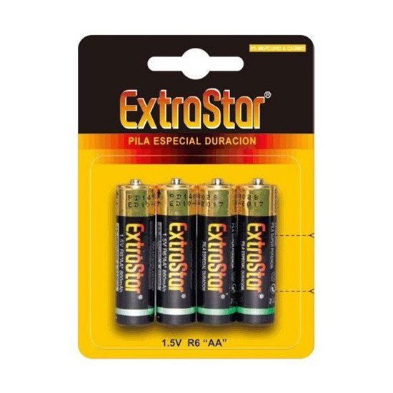4 PILHAS AA EXTRASTAR
