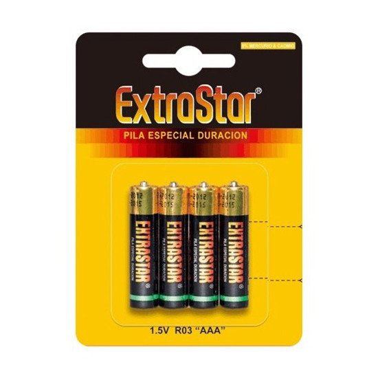 4 PILHAS AAA EXTRASTAR